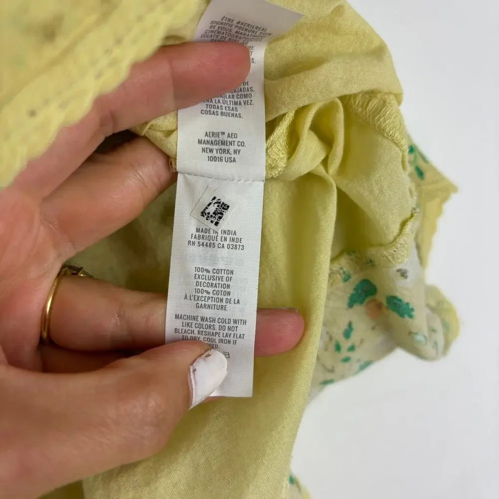 Aerie Yellow Floral Skort - Women's Size Medium - Fairycore Garden
